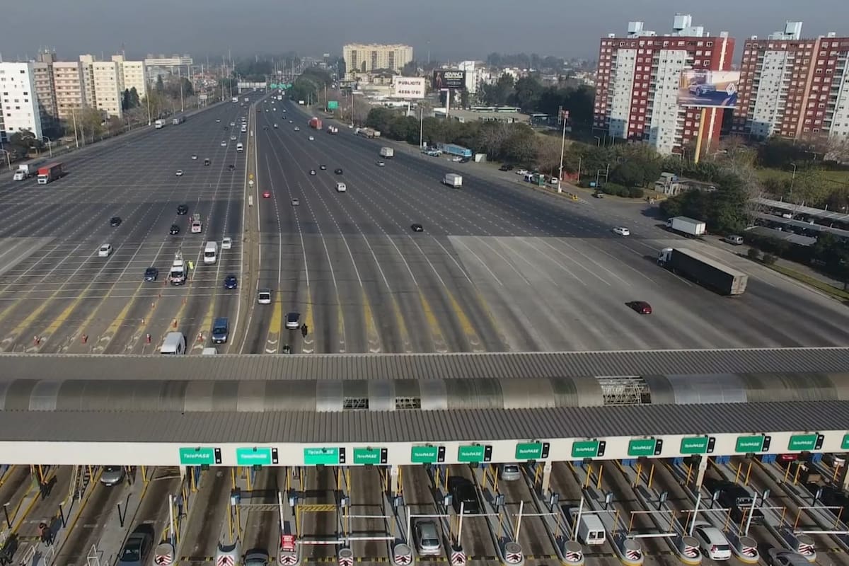 Las cabinas de peaje en la Autopista Riccheri
