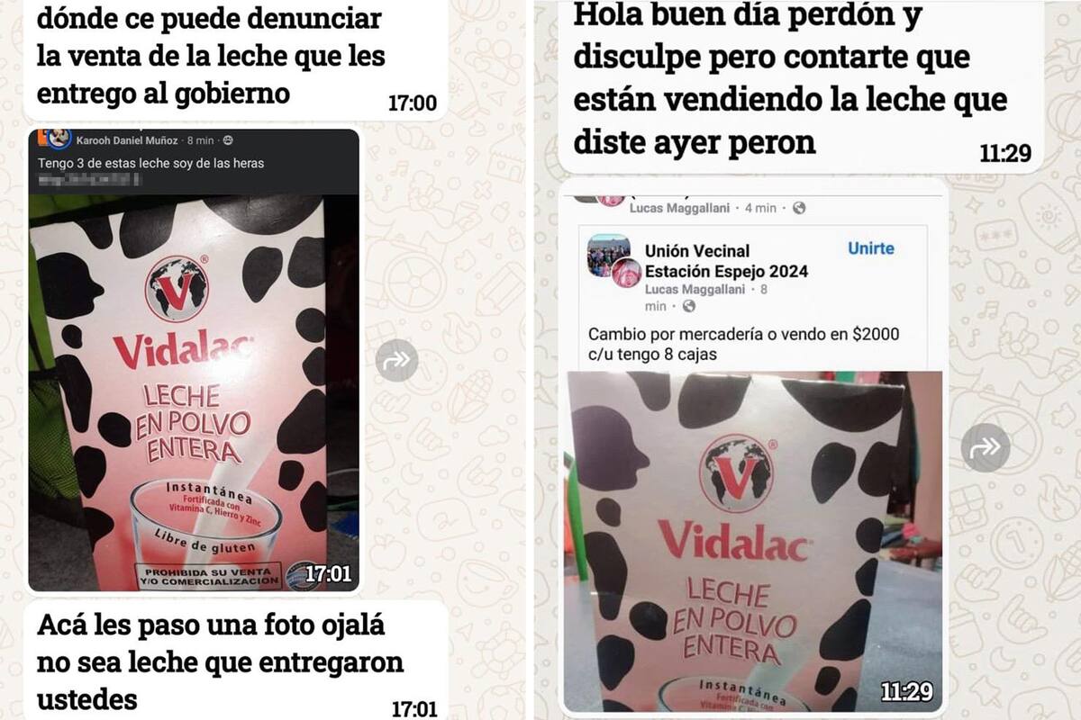 Las cajas de leche en polvo que vendían en Mendoza en forma irregular