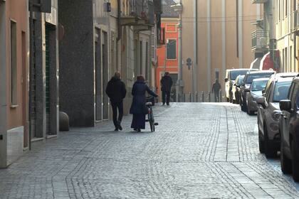 Las calles de Codogno, luego del alerta de las autoridades sanitarias