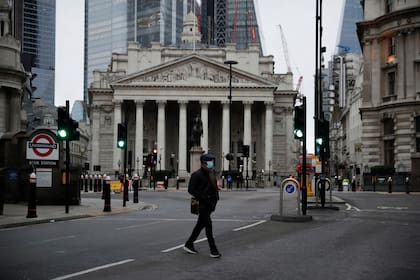 Las calles de Londres, casi desiertas en el inicio del tercer confinamiento