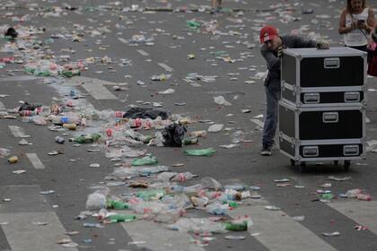 Las calles porteñas tras la manifestación.