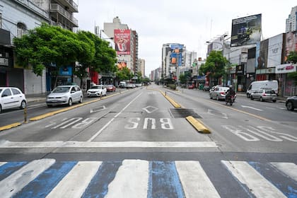 Las calles vacías en la ciudad de Buenos Aires