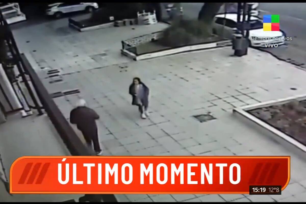 Las cámaras de seguridad captaron el instante en que Guillermo Coppola sufrió un singular accidente en plena calle