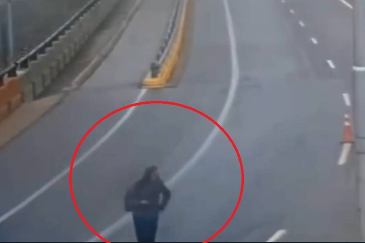 Las cámaras de seguridad de la entrada al cerro Tres Marías captó las últimas imágenes de Julia Horn antes de desaparecer