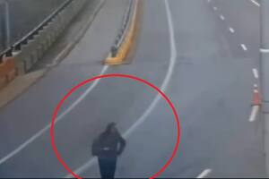 Las cámaras de seguridad de la entrada al cerro Tres Marías captó las últimas imágenes de Julia Horn antes de desaparecer