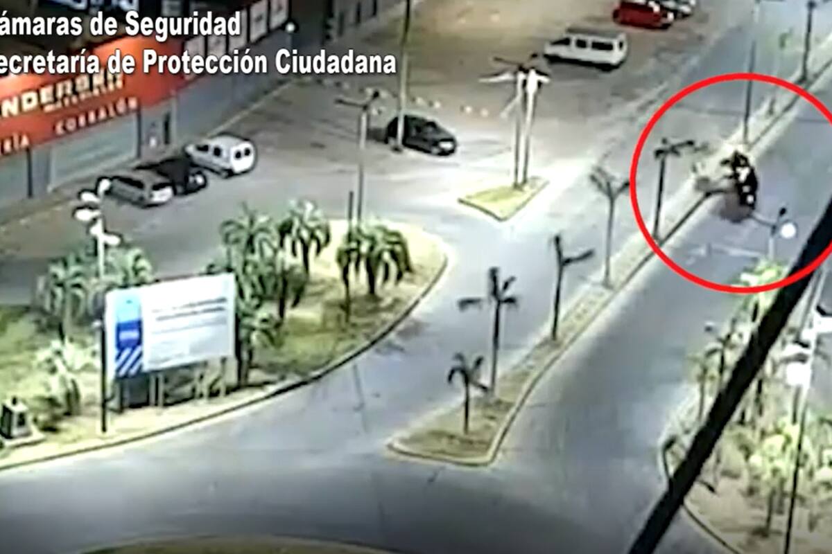 Las cámaras de seguridad registraron el choco en el Boulevar del municipio de Tigre