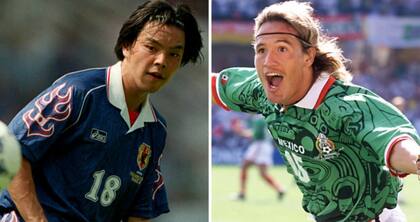 Las camisetas de Japón y México en el Mundial 98 (Foto: BBC)