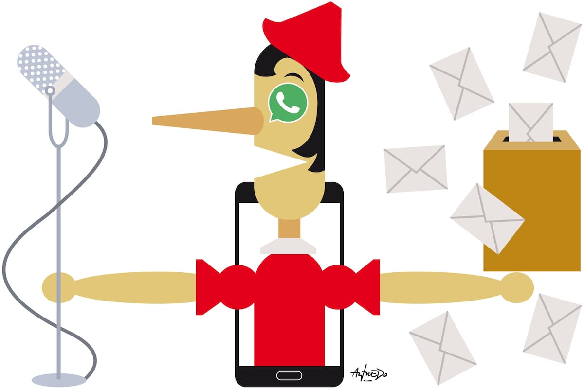 Las campañas políticas mentirosas por whatsapp