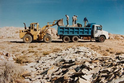 Las canteras donde Federico junta la piedra para trabajar.