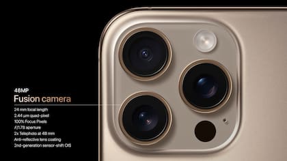 Las características principales de la cámara principal del iPhone 16 Pro y Pro Max