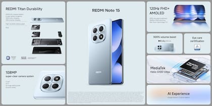 Las características técnicas del Redmi Note 15