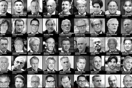 Las caras de algunos de los famosos denunciados por conductoras sexuales inapropiadas