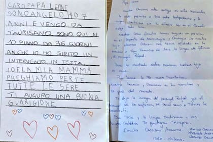 Las cartas que le enviaron al Papa los niños internados en el sector de Oncología Pediátrica del Hospital Universitario Agostino Gemelli