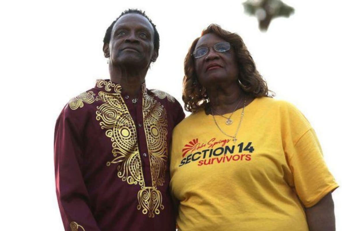 Las casas de Alvin Taylor (izquierda) y su hermana Pearl (derecha) fueron destruidas cuando eran niños