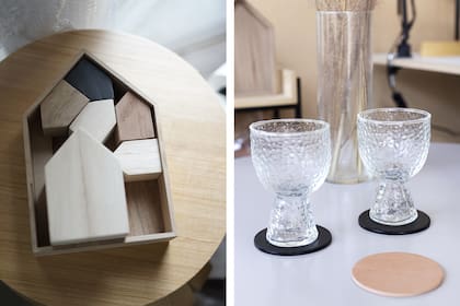 Las casitas de madera, un diseño original de la marca con piezas de kiri, incienso y petiribí que deparan una experiencia lúdica y sensorial.