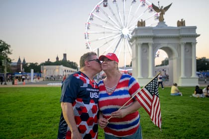 Las celebraciones en la Gran Feria Estatal Estadounidense en el National Mall, el 2 de julio de 2026, en Washington.