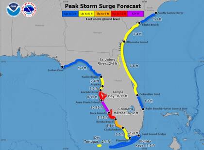Las costas de Florida bajo alerta por marejadas ciclónicas