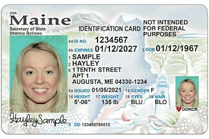 Las credenciales que no cumplen con la Real ID están marcadas con la leyenda: “No destinado a fines federales”