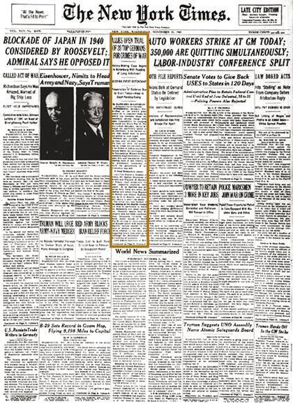Las críticas al comportamiento del New York Times durante el período nazi fueron expuestas en el museo. "Estados Unidos estaba experimentando un período de fuerte antisemitismo –señala la investigadora Deborah Lipstad–.Ocultar las noticias del Holocausto fue un reflejo de esa época".
