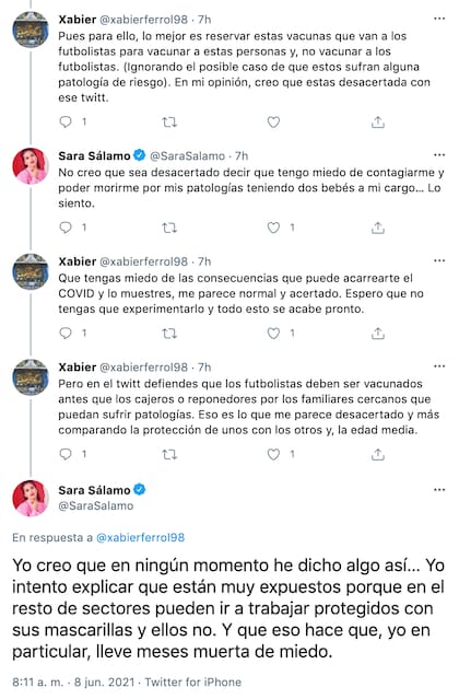 Las críticas de los usuarios a la esposa de Isco Alarcón por defender la vacunación de los futbolistas