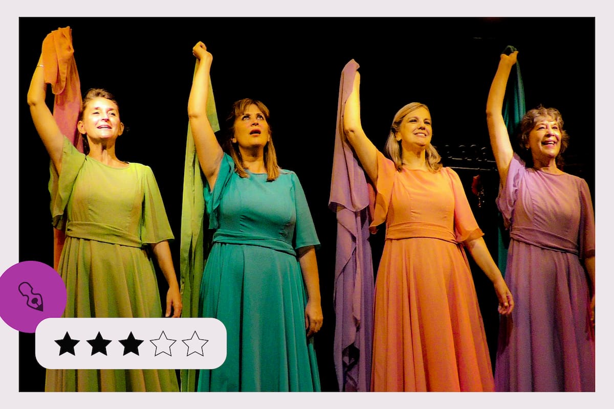 Las cuatro actrices de Nos dijeron que íbamos a ser reinas, propuesta teatral dirigida por Virginia Lago