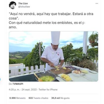 Las declaraciones de Karlos Arguiñano sobre los funerales de la reina Isabel II fueron dichas en su programa de televisión, pero rápidamente se viralizaron en las redes sociales