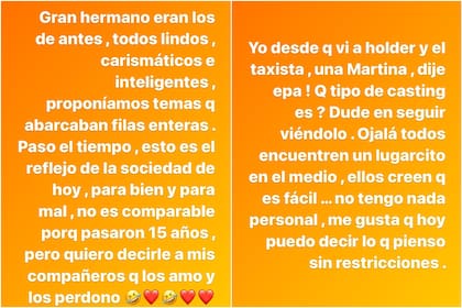 Las declaraciones de Mirra y su análisis sobre Gran Hermano