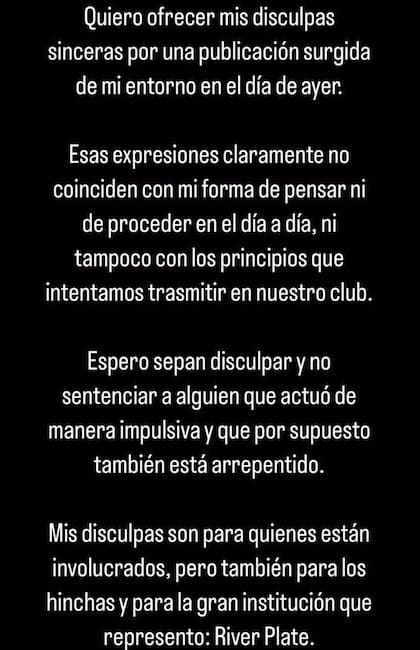 Las disculpas de David Martínez, tras el posteo de su hermano Lucas