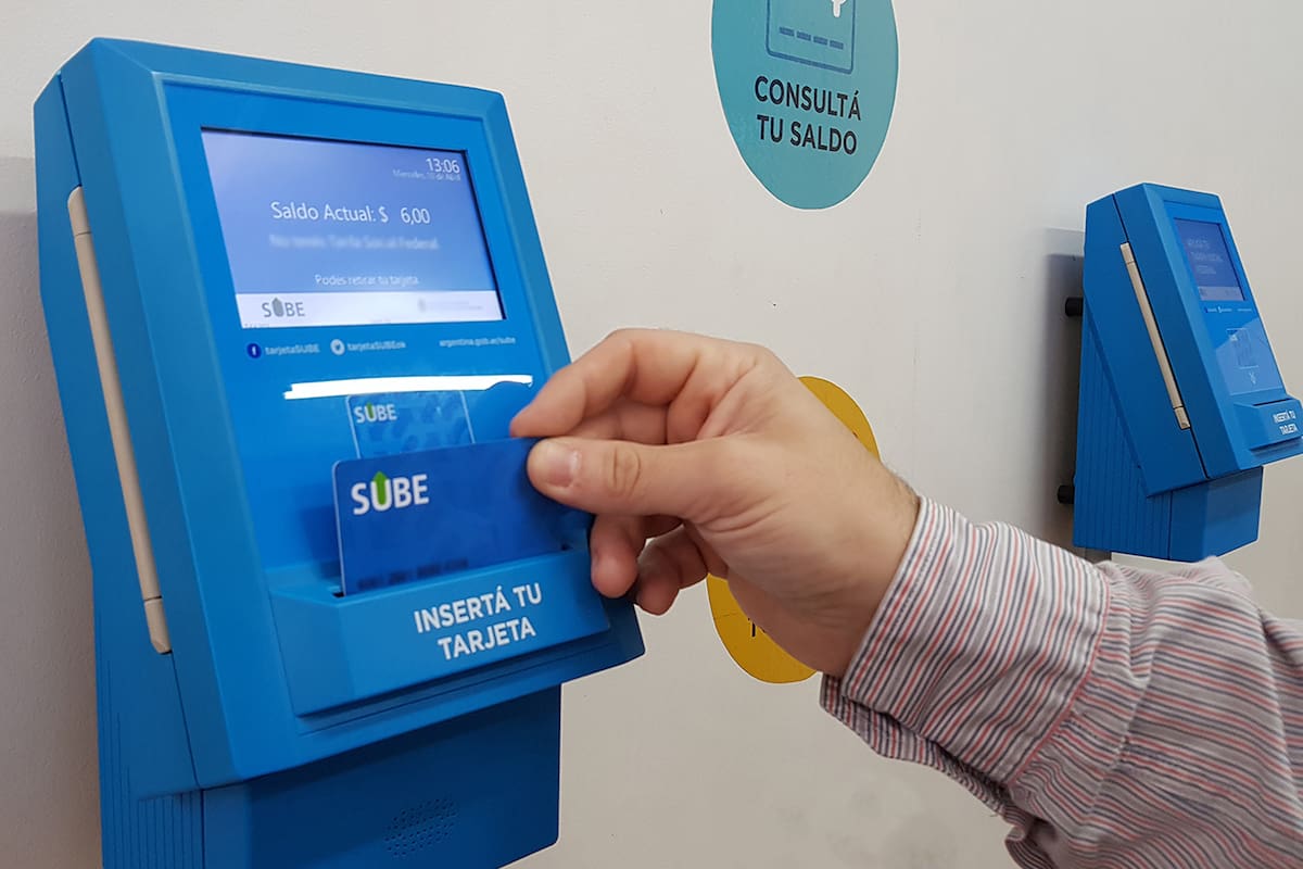 Las distintas opciones para cargar la tarjeta SUBE
