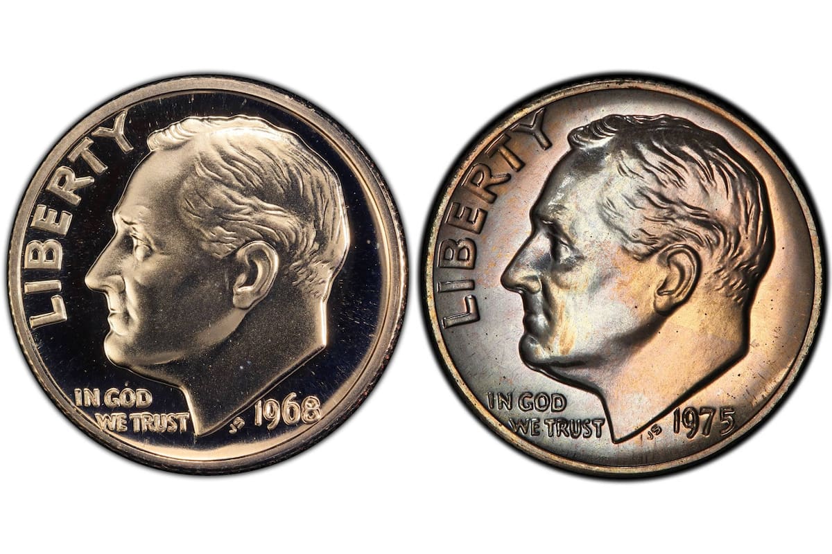 Las dos monedas de diez centavos con un valor elevado en el mercado de subastas