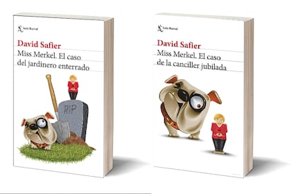Las dos portadas de las novelas de David Safier protagonizadas por Miss Merkel