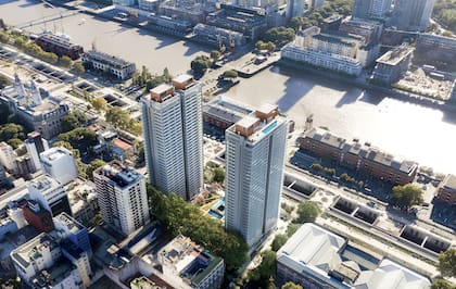 Las dos torres de Quartier del Bajo con 26 pisos cada una