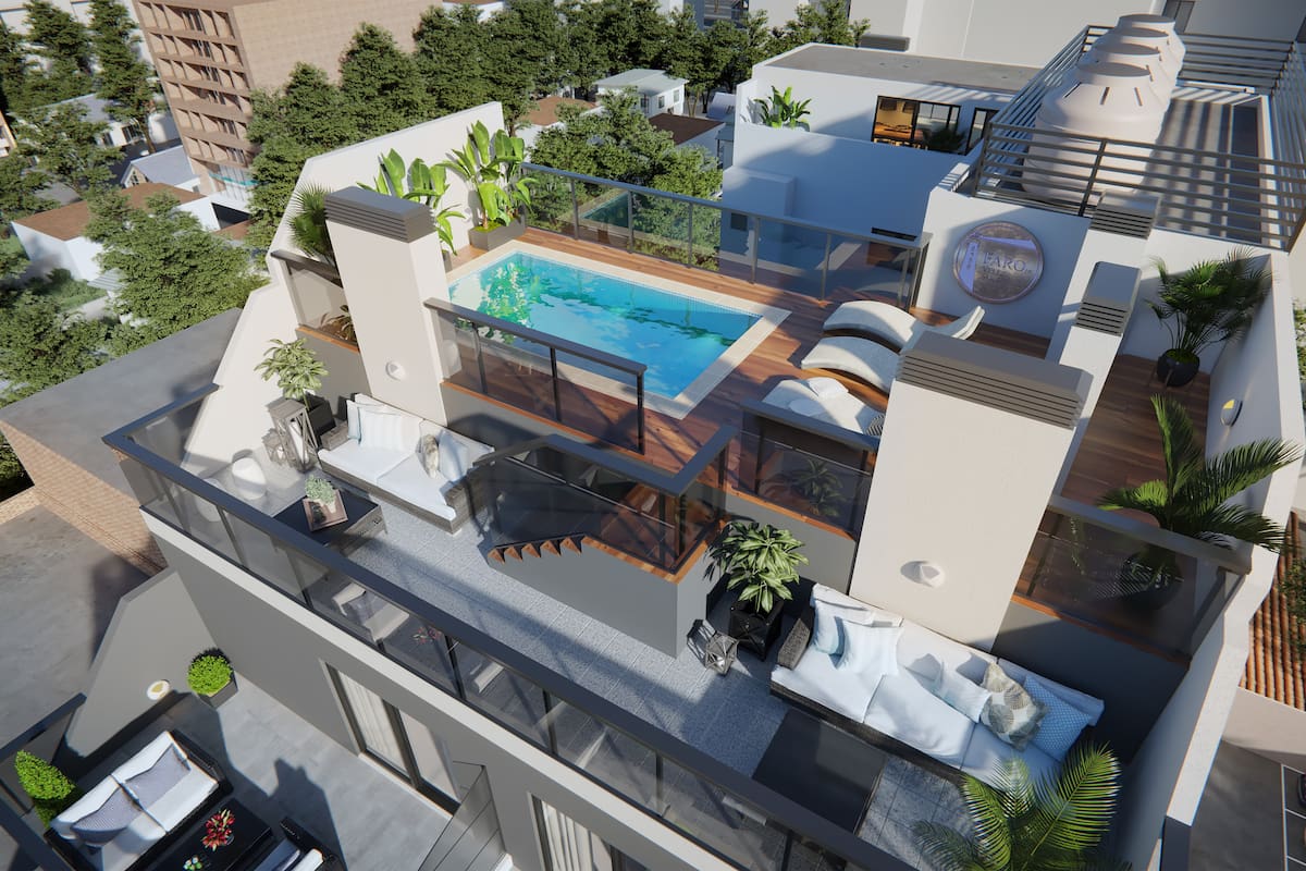 Las dos torres del proyecto Aurus, en Nueva Córdoba. Para financiarlo, planean colocar $500 millones en las próximas semanas.