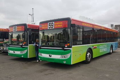 Las dos unidades eléctricas de la línea 59 que comenzarán a funcionar mañana