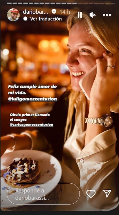 Las emotivas palabras para su esposa, Lucía Gómez Centurión