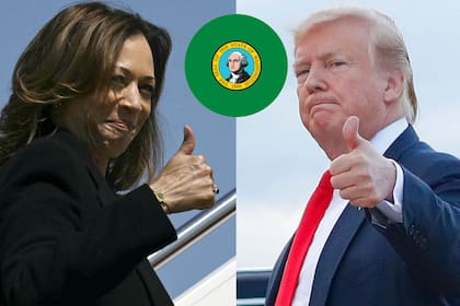Las encuestas en Washington muestran una ventaja a favor de Kamala Harris, sobre su rival Donald Trump
