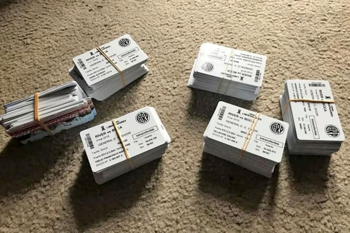 Las entradas secuestradas en al jefe de la barra brava