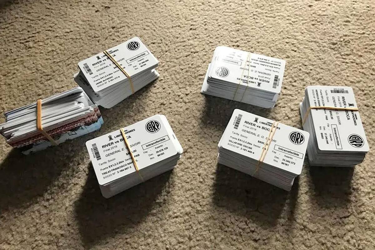 Las entradas secuestradas en el domicilio de Godoy, jefe de la barra de River