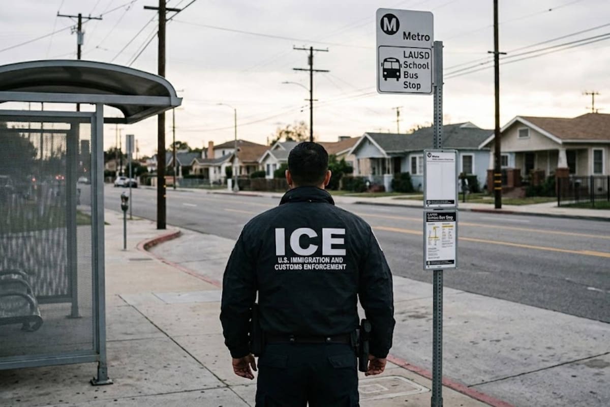 Las escuelas de Los Ángeles implementaron estrategias innovadoras para proteger el bienestar emocional de los estudiantes frente al aumento de las redadas migratorias en parada de autobuses