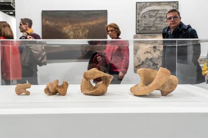 Las esculturas de miga de pan de Agustín Ibarrola expuestas en la feria Arco