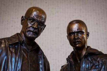 Las estatuas de Walter White (Bryan Cranston) y Jesse Pinkman (Aaron Paul), los protagonistas de Breaking Bad
