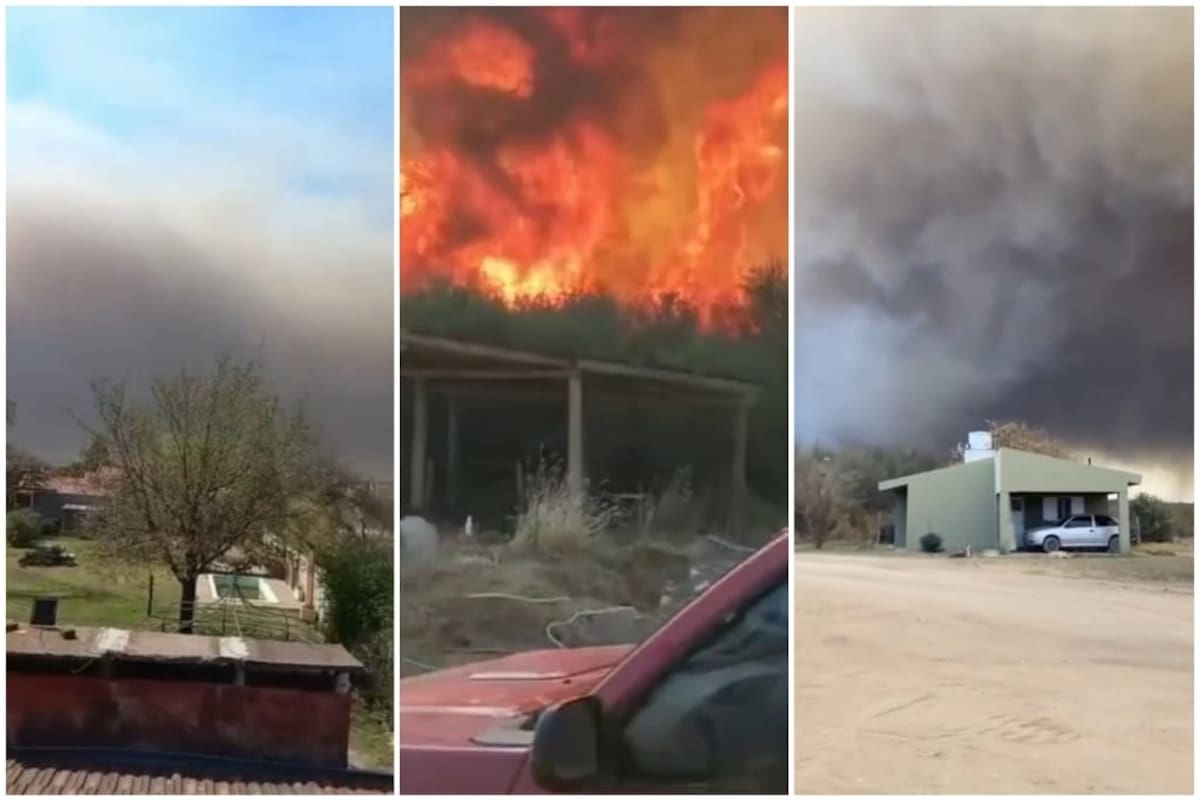Las familias de Despeñaderos y La Paz compartieron videos de los incendios