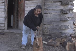A leña y garrafa: cómo sobreviven el invierno los chicos de la patagonia