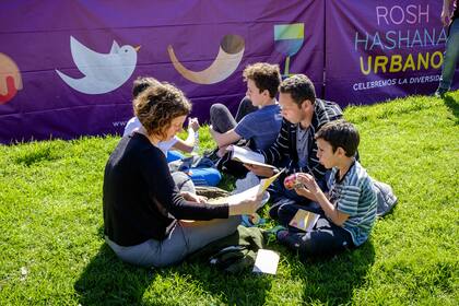 Las familias se acercaron a celebrar el Rosh Hashaná