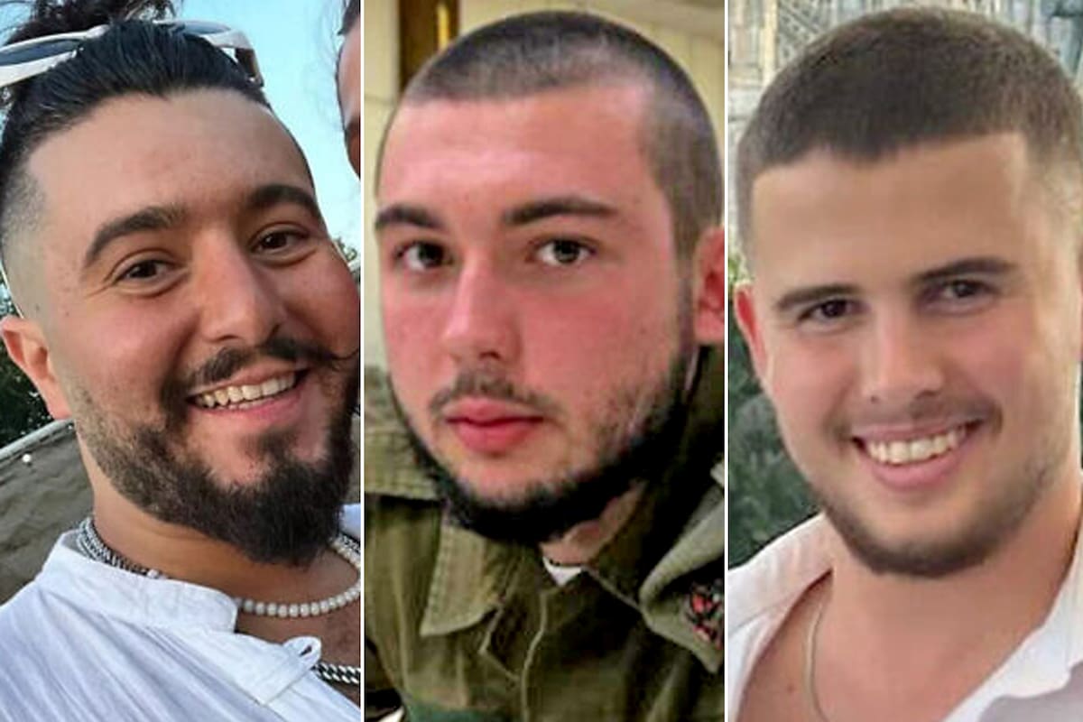 Las FDI anunció que los tres rehenes, Elia Toledano, Nick Baizer y Ron Sherman, murieron probablemente por un ataque israelí