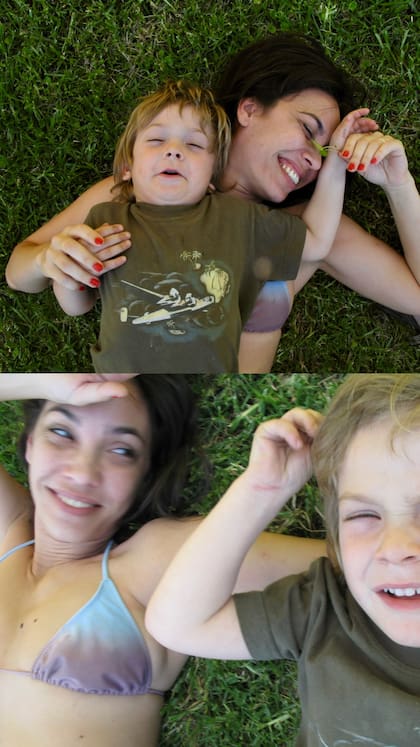 Las fotos compartidas por Benicio Guyot de su infancia junto a su mamá