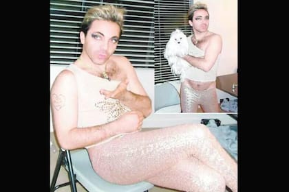 Las fotos de Cristian jugando a ser una princesa del pop
