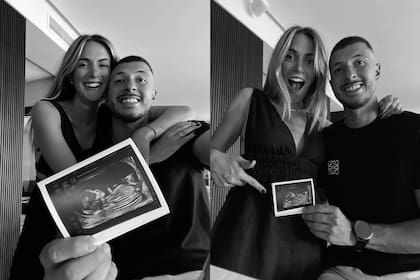 Las fotos de Guido Rodríguez y Guadalupe Ramón con la ecografía que revela el embarazo