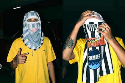 Las fotos de L-Gante luego de que un fan le regalara una remera del Chaco For Ever para que use de tapaboca