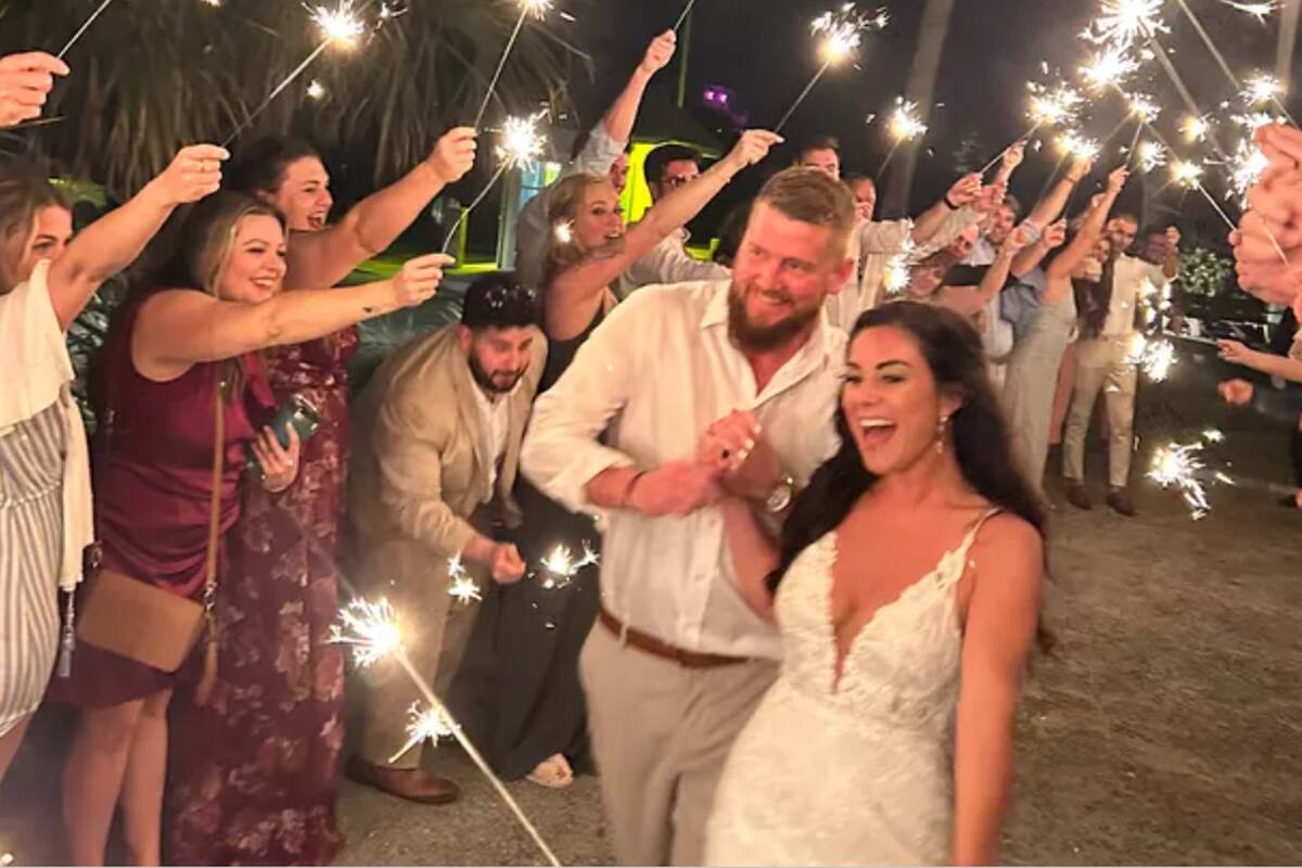 Las fotos de la fiesta del casamiento quedaron como el último recuerdo de la pareja antes de sufrir el accidente